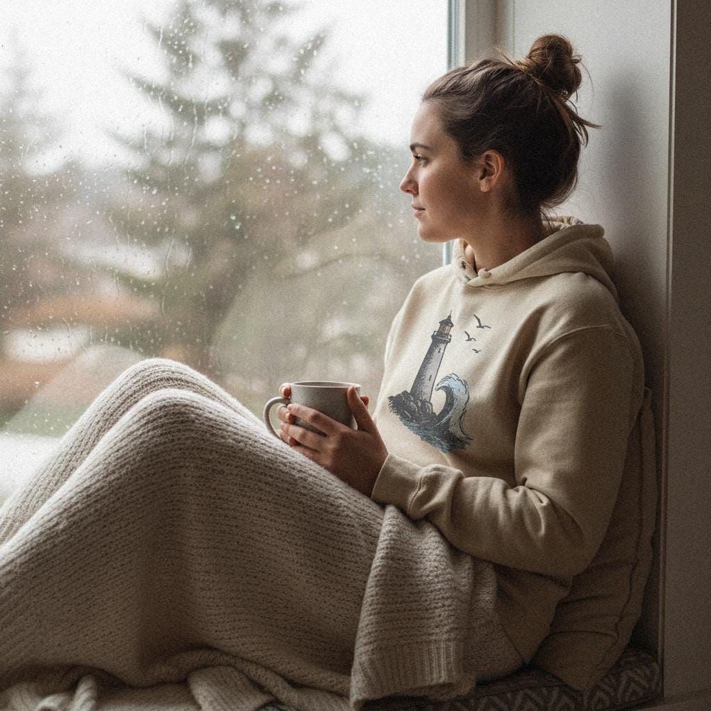 Lighthouse PNG Digital Download, Nautical Wave Clipart - 300 DPI Design