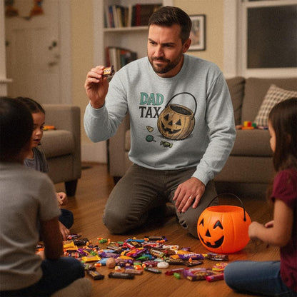 Dad Tax PNG, Funny Halloween Candy Bucket Shirt - 300 DPI Design for