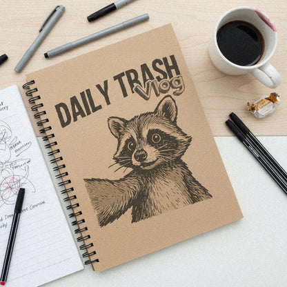 Daily Trash Vlog PNG, Funny Raccoon Shirt - 300 DPI Design for T-Shirt