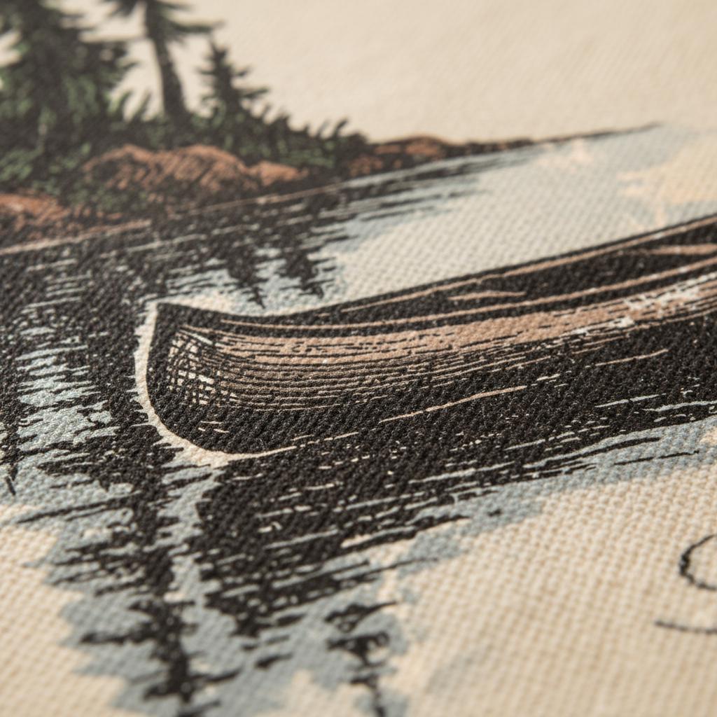 Canoe On Lake PNG, Nature Digital Download - 300 DPI Design for T-Shirt