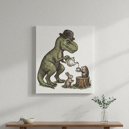 Dinosaur Tea Party PNG, Cute Animal Friends Digital Download - 300 DPI