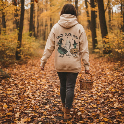 Duck Duck Boo PNG, Halloween Duck Digital Download - 300 DPI Design for