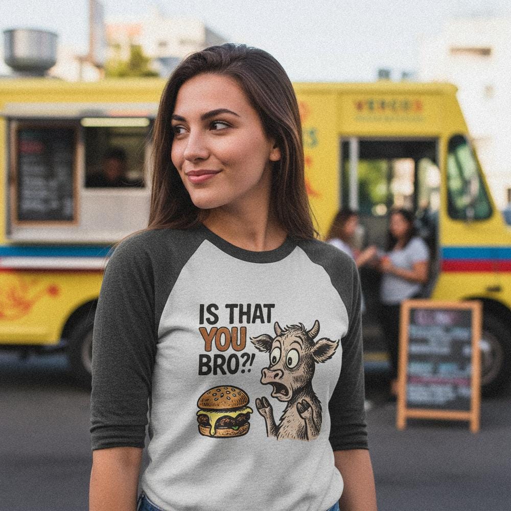 Is That You Bro?! PNG, Funny Burger Cow Art - 300 DPI Design for T-Shirt