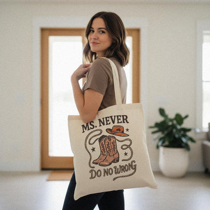 Ms. Never Do No Wrong PNG, Western Cowgirl Boots and Hat - 300 DPI Design