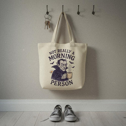 Not Really a Morning Person PNG, Vampire Drinking Coffee - 300 DPI Design