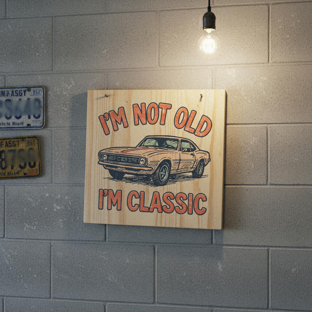 I'm Not Old I'm Classic PNG, Retro Muscle Car Digital Download - 300 DPI