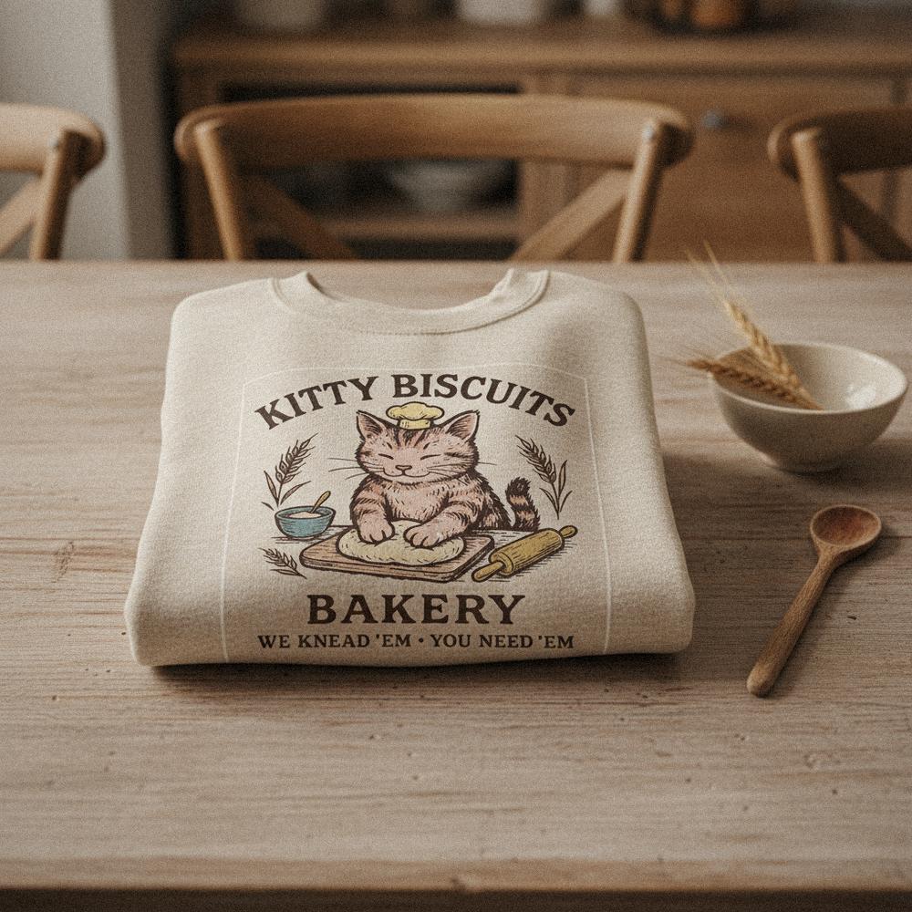 Kitty Biscuits Bakery PNG, Cute Cat Digital Download - 300 DPI Design for