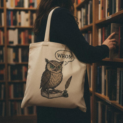 Whom Owl PNG, Funny Grammar Shirt - 300 DPI Design for T-Shirt