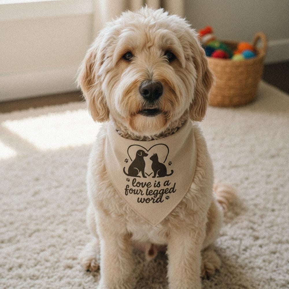 Love Is a Four Legged Word PNG, Dog and Cat Heart Design - 300 DPI Design