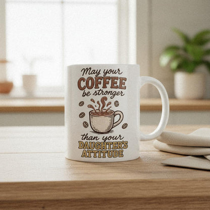 May Your Coffee Be Stronger Than Your Daughter's Attitude PNG, Funny