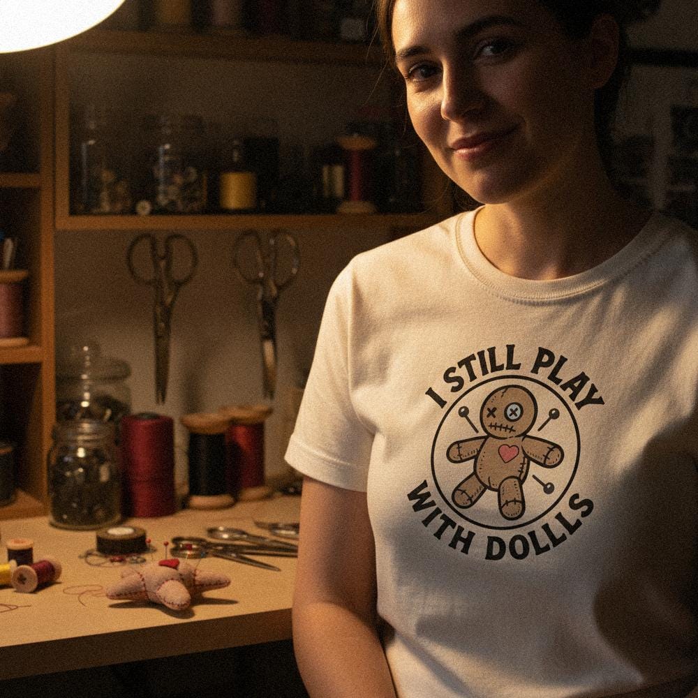 I Still Play With Dolls PNG, Voodoo Doll Art - 300 DPI Design for T-Shirt