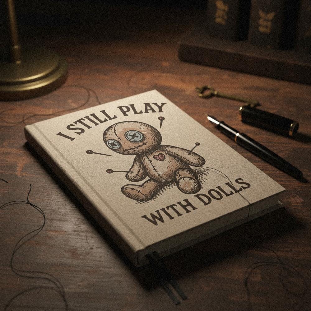 I Still Play With Dolls PNG, Voodoo Doll Clipart - 300 DPI Design for
