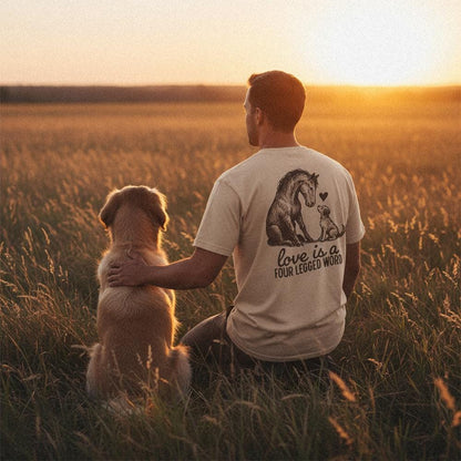 Love Is A Four Legged Word PNG, Dog and Horse Digital Download - 300 DPI