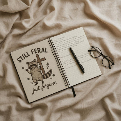 Still Feral PNG, Just Forgiven Raccoon Digital Download - 300 DPI Design