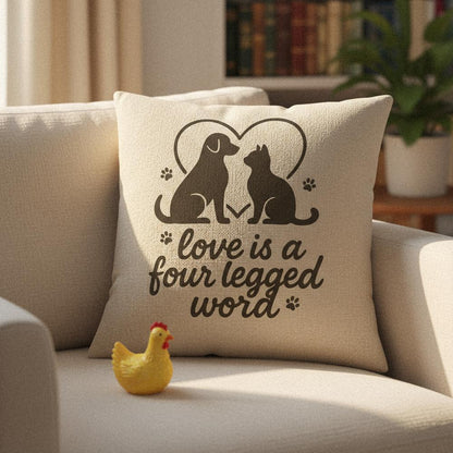 Love Is a Four Legged Word PNG, Dog and Cat Heart Design - 300 DPI Design