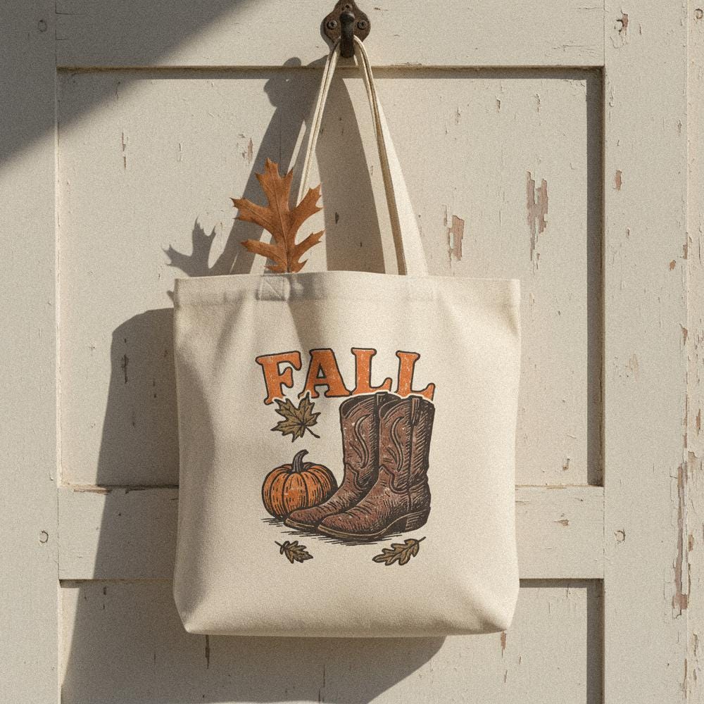 Fall PNG, Western Boots Autumn Design - 300 DPI Design for T-Shirt