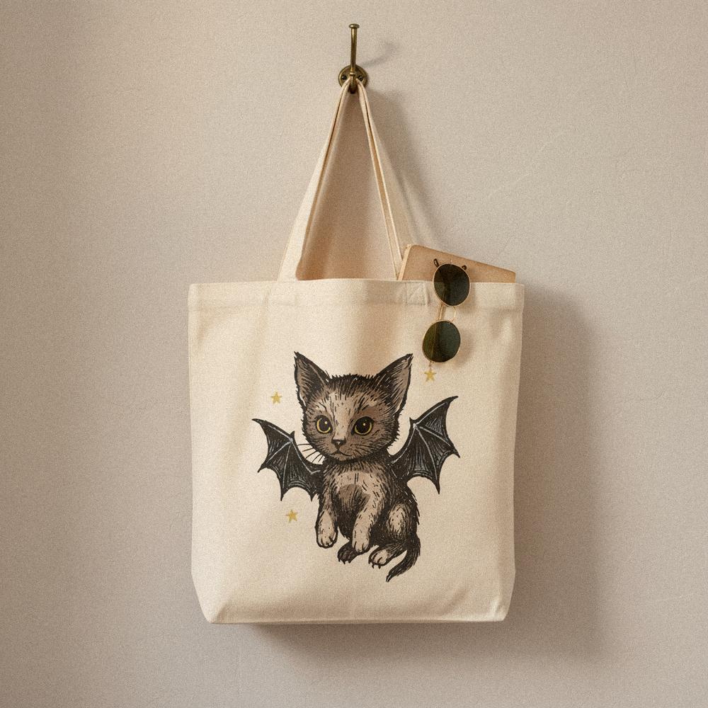 Bat Cat PNG, Cute Gothic Cat Digital Download - 300 DPI Design for T-Shirt