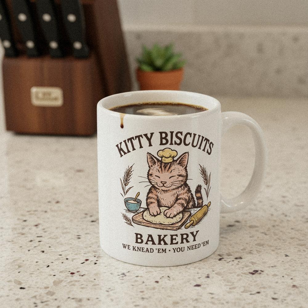 Kitty Biscuits Bakery PNG, Cute Cat Digital Download - 300 DPI Design for