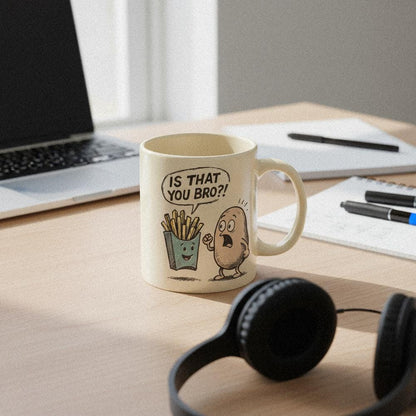 Is That You Bro?! PNG Funny Potato and Fries Digital Download, Cute Food