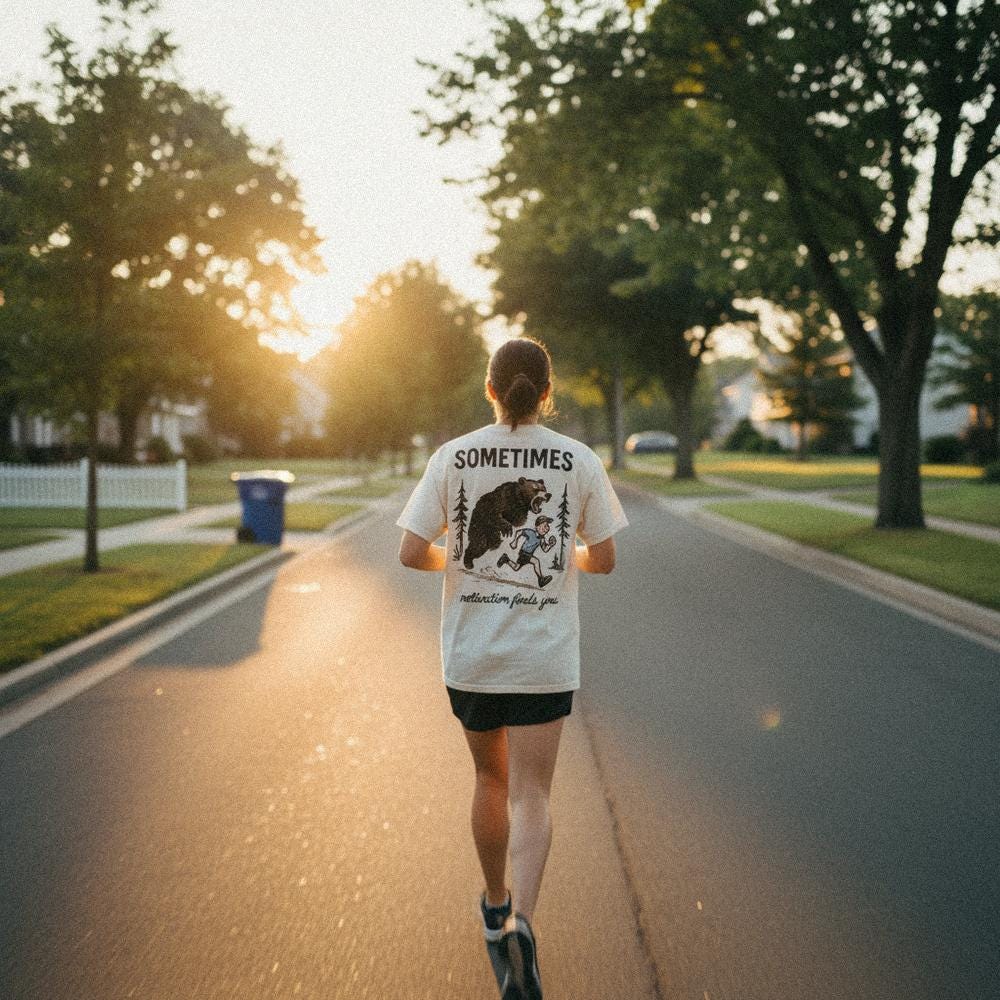 Sometimes Motivation Finds You PNG, Bear Running Digital Download - 300