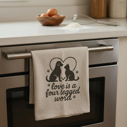 Love Is a Four Legged Word PNG, Dog and Cat Heart Design - 300 DPI Design