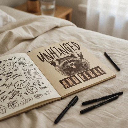 Unhinged And Feral PNG, Funny Raccoon Shirt - 300 DPI Design for T-Shirt