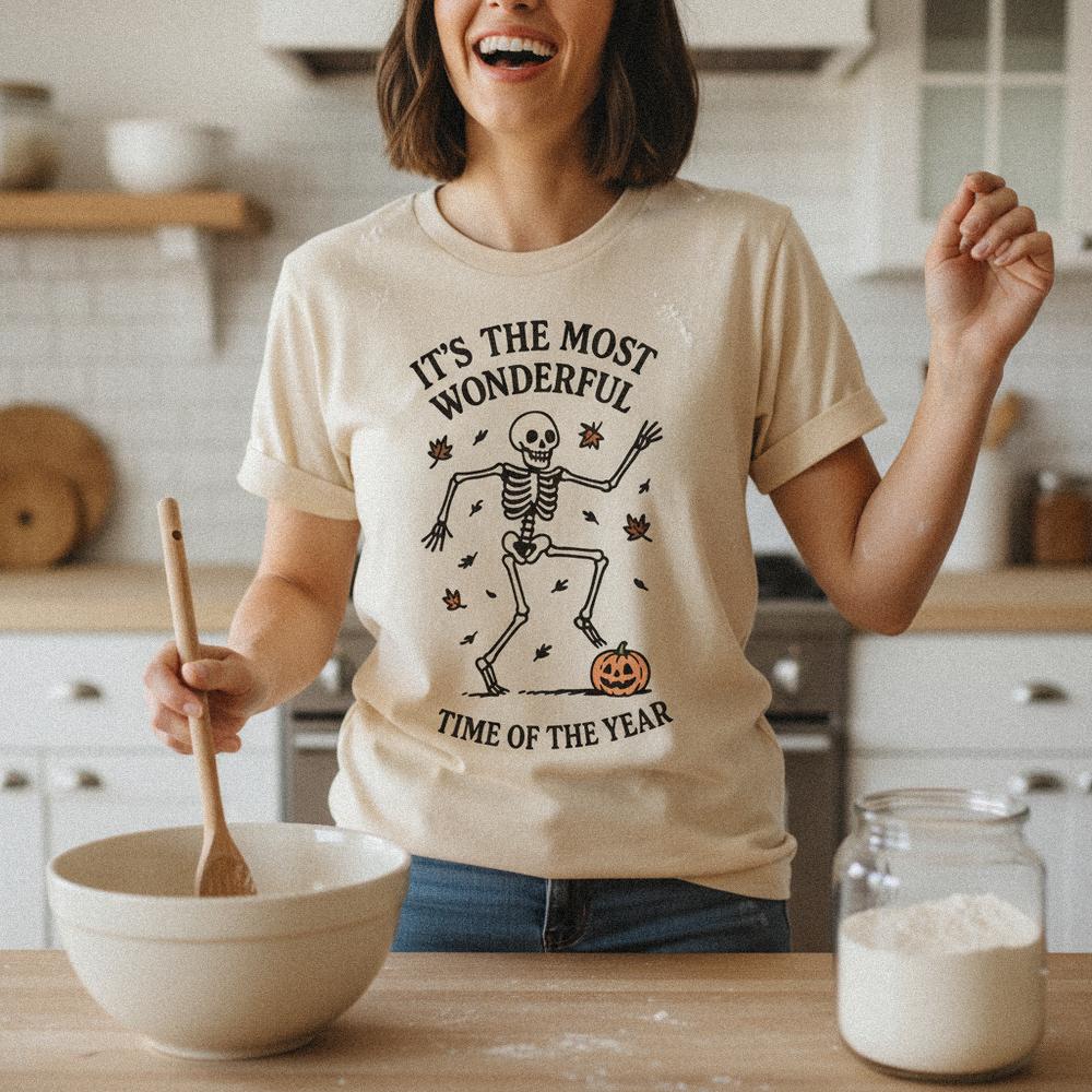 It's The Most Wonderful Time Of The Year PNG, Dancing Skeleton - 300 DPI