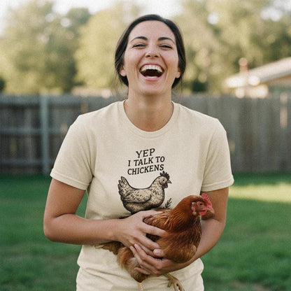 Yep I Talk To Chickens PNG, Funny Chicken Lover Shirt - 300 DPI Design