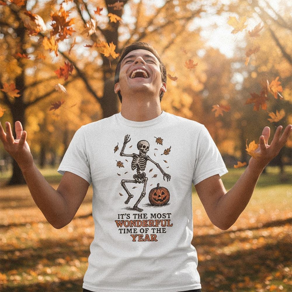 It’s The Most Wonderful Time Of The Year PNG, Dancing Skeleton Pumpkin