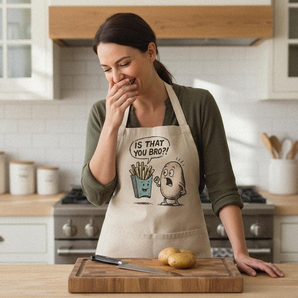 Is That You Bro?! PNG Funny Potato and Fries Digital Download, Cute Food