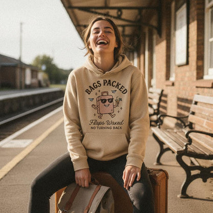 Bags Packed Flaps Waxed No Turning Back PNG, Travel Lover Gift - 300 DPI