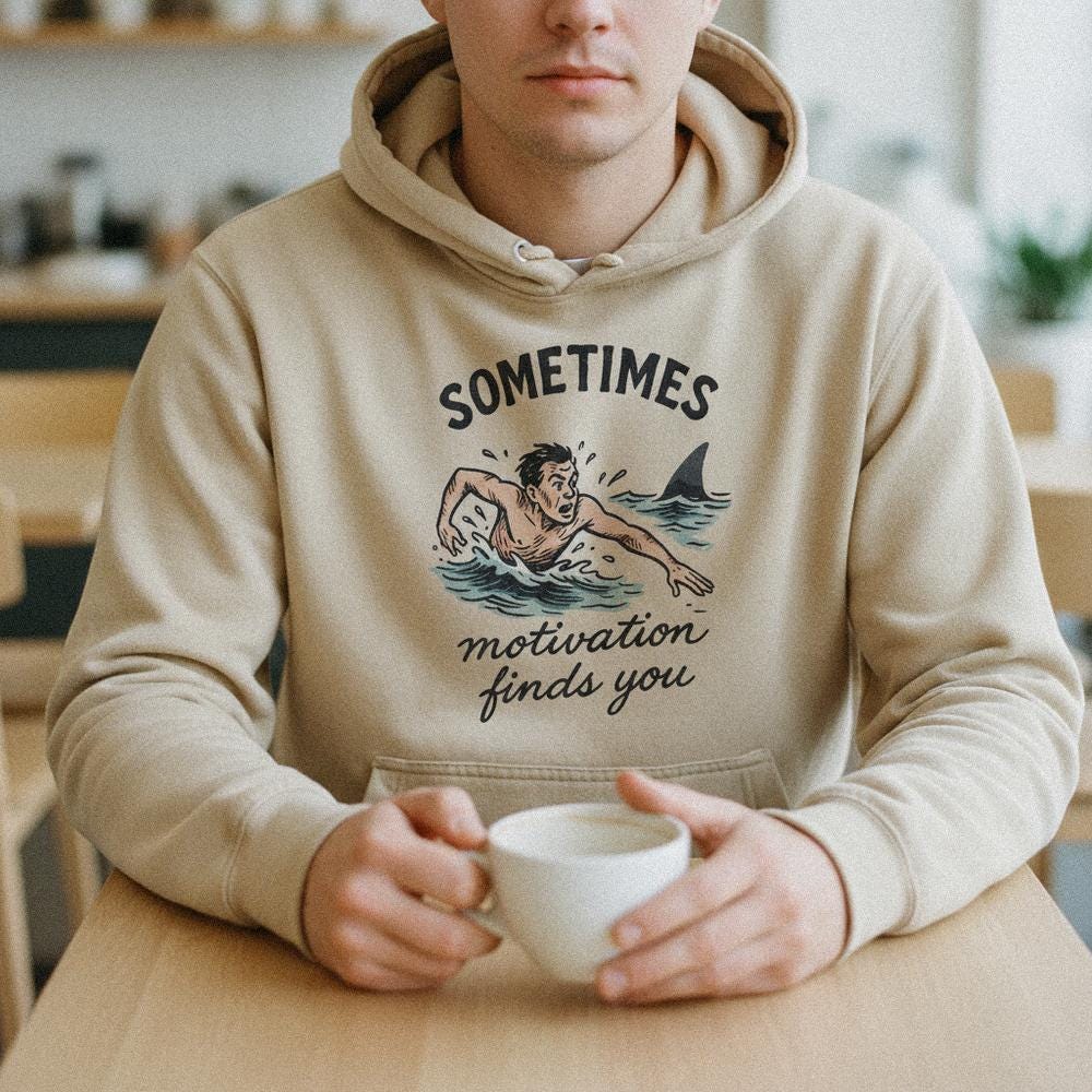 Sometimes Motivation Finds You PNG, Inspirational Digital Download Shirt
