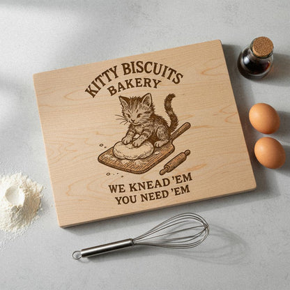 Kitty Biscuits Bakery PNG, Cute Cat Making Biscuits - 300 DPI Design for