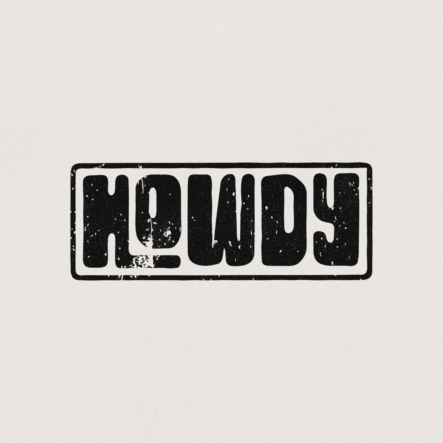 Howdy Typography PNG, Vintage Western Greeting - 300 DPI Design for T-Shirt