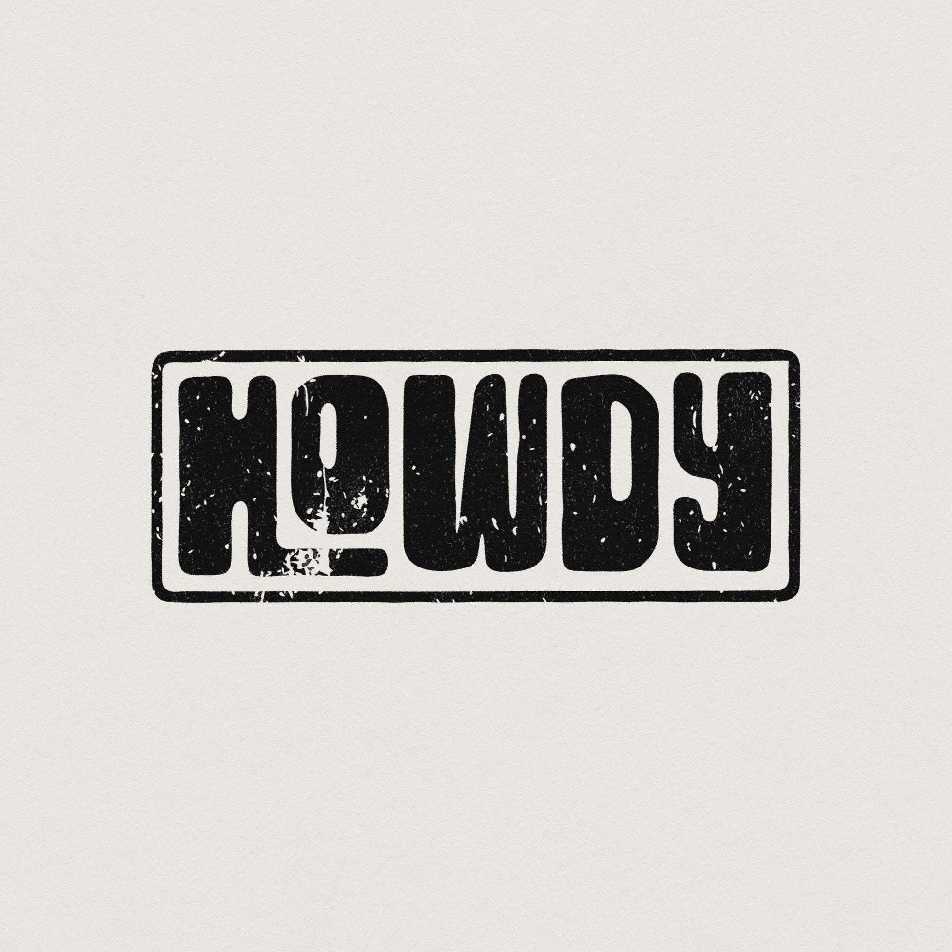 Howdy Typography PNG, Vintage Western Greeting - 300 DPI Design for T-Shirt