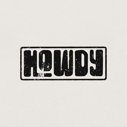 Howdy Typography PNG, Vintage Western Greeting - 300 DPI Design for T-Shirt