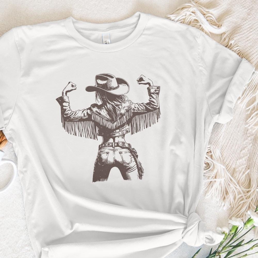 Cowgirl PNG, Vintage Style PNG - 300 DPI Design for T-Shirt