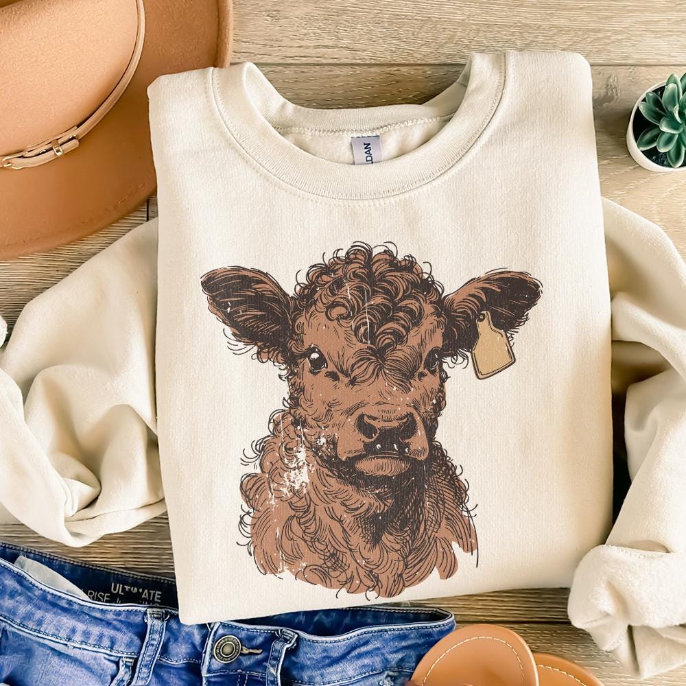Highland Cow PNG, Desert Western png - 300 DPI Design for T-Shirt