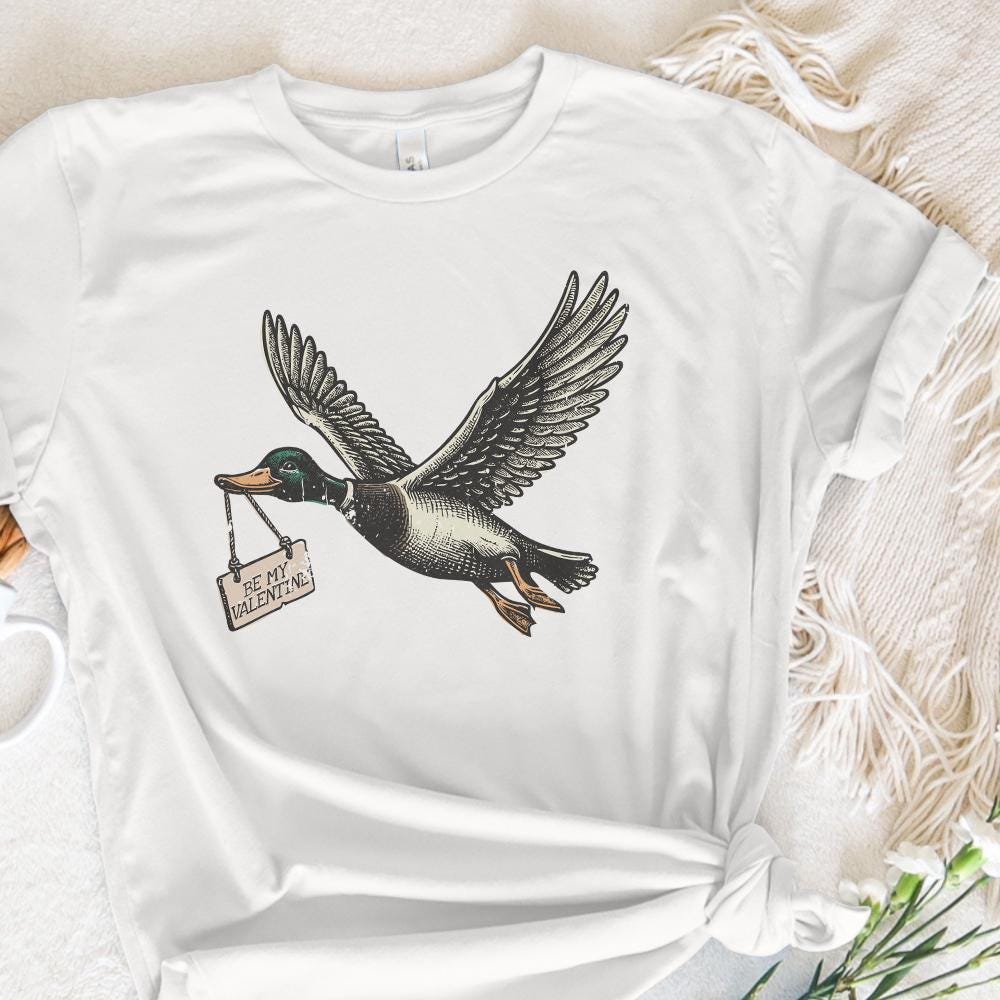 Valentine Duck Digital Download, Sublimation Design - 300 DPI Design for