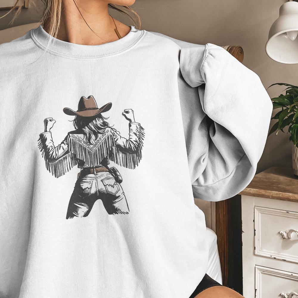 Rustic Cowgirl PNG, Vintage Style PNG - 300 DPI Design for T-Shirt