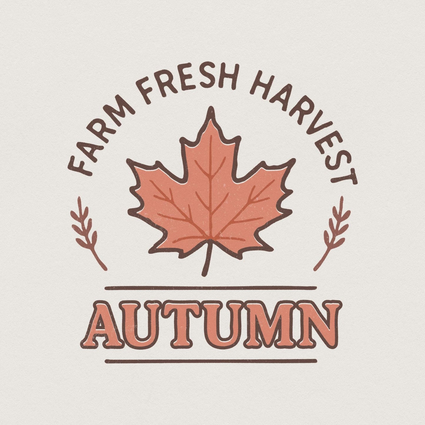 Farm Fresh Harvest Autumn PNG, Fall Maple Leaf Shirt Design - 300 DPI
