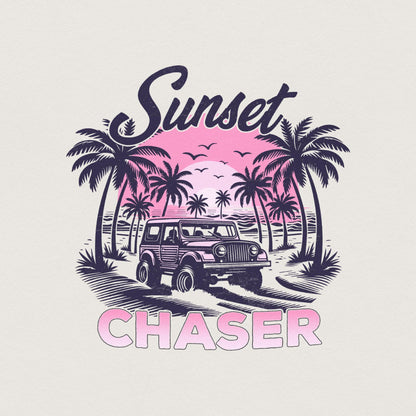 Sunset Chaser PNG, Summer Vibes - 300 DPI Design for T-Shirt
