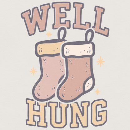 Well Hung PNG, Funny Christmas Stocking Shirt - 300 DPI Design for T-Shirt