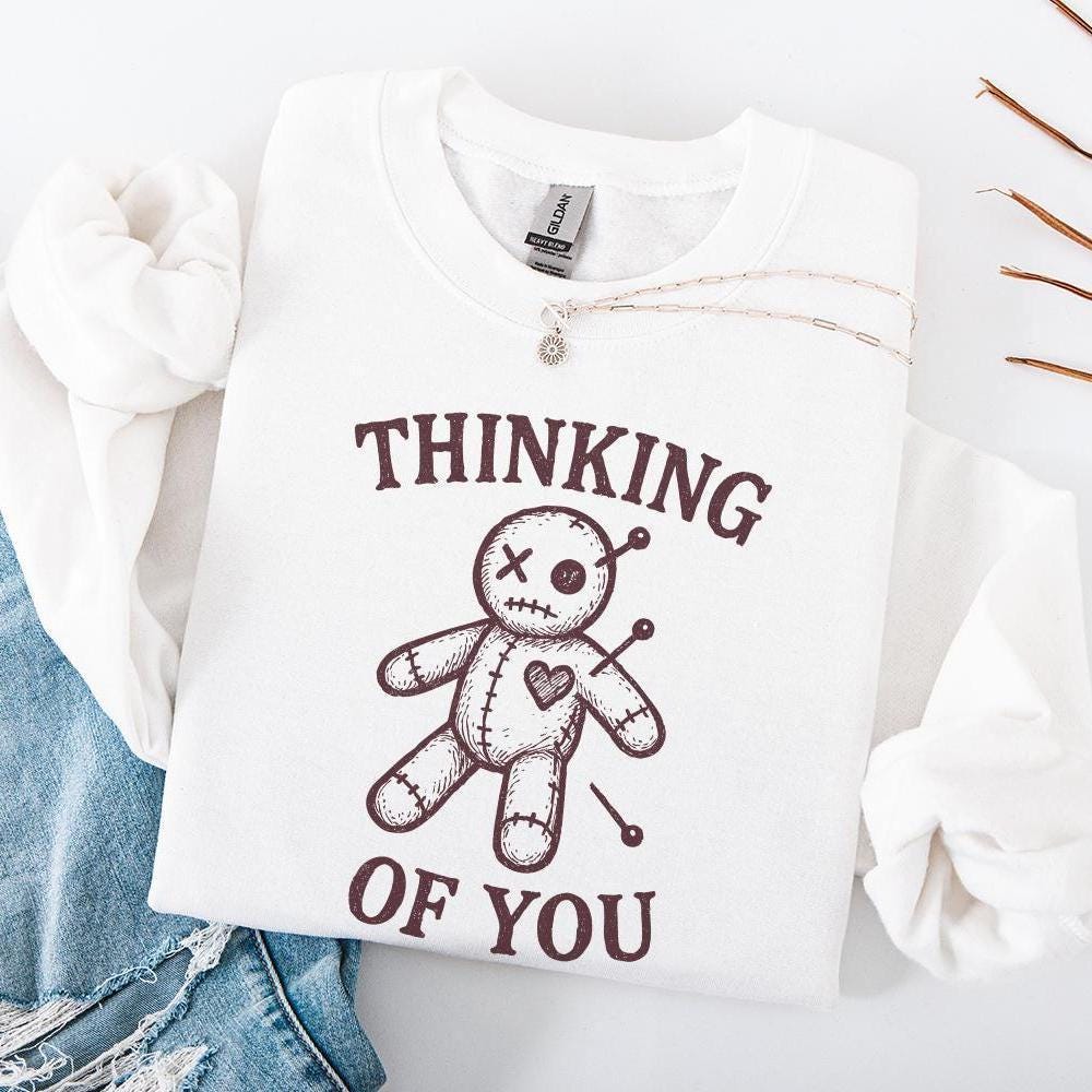 Thinking Of You PNG, Cute Voodoo Doll Design - 300 DPI Design for T-Shirt