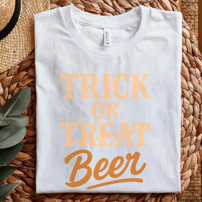 Trick Or Beer PNG, Funny Halloween Shirt PNG - 300 DPI Design for T-Shirt