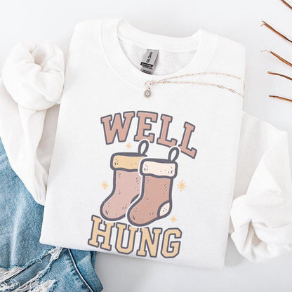 Well Hung PNG, Funny Christmas Stocking Shirt - 300 DPI Design for T-Shirt