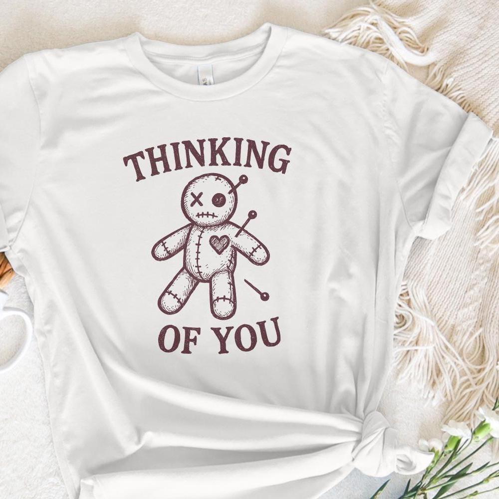 Thinking Of You PNG, Cute Voodoo Doll Design - 300 DPI Design for T-Shirt