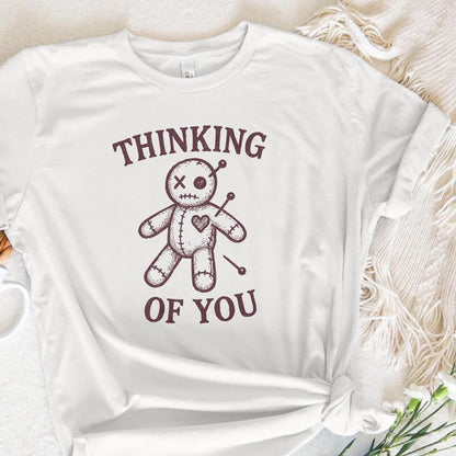 Thinking Of You PNG, Cute Voodoo Doll Design - 300 DPI Design for T-Shirt
