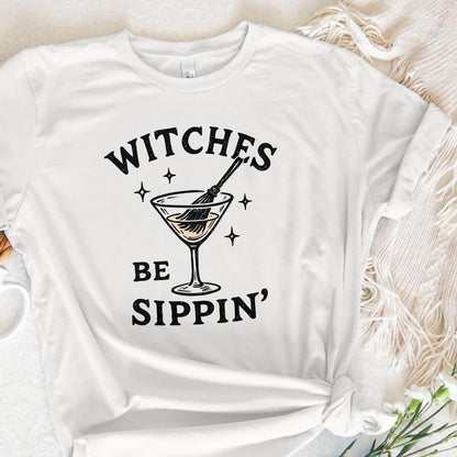 Witches Be Sippin’ PNG, Halloween Witch Drink Shirt - 300 DPI Design for