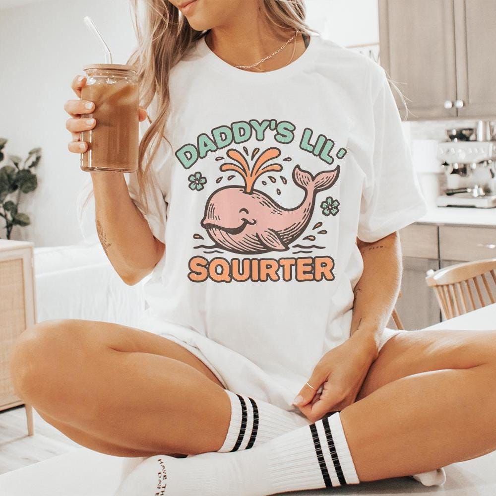 Daddy’s Lil’ Squirter PNG, Cute Whale Digital Download - 300 DPI Design